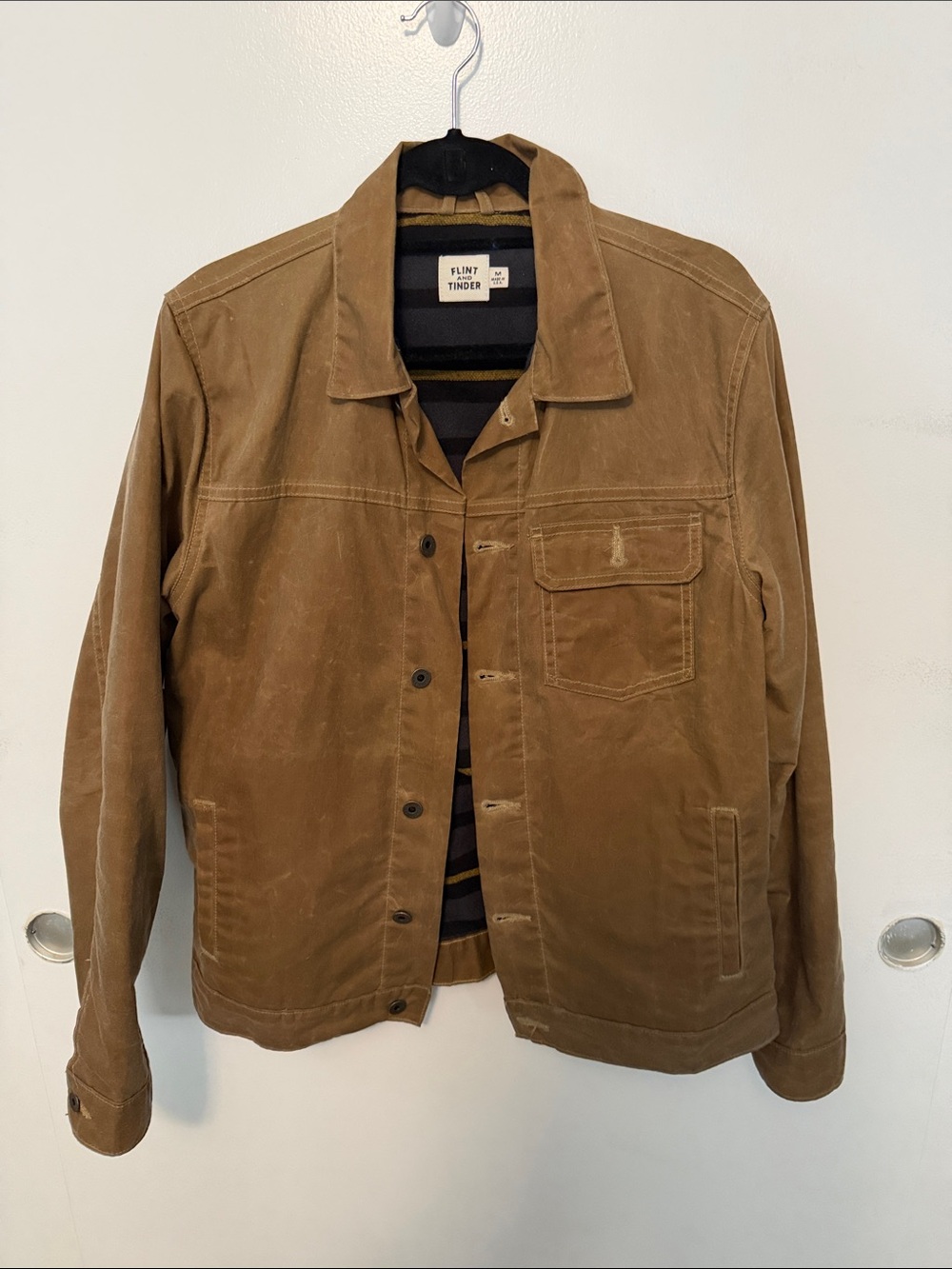 Flint and Tinder Men's Tan Canvas Field Jacket